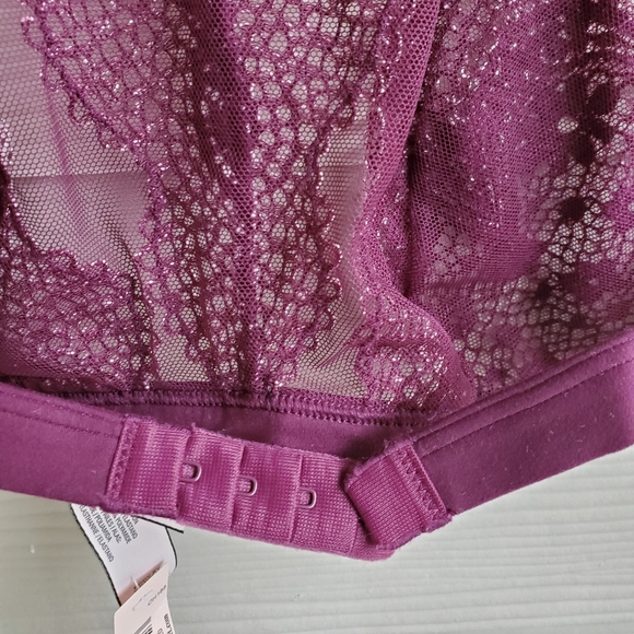 Victoria's Secret Sheer Burgundy Lace Bralette - Picture 13 of 16